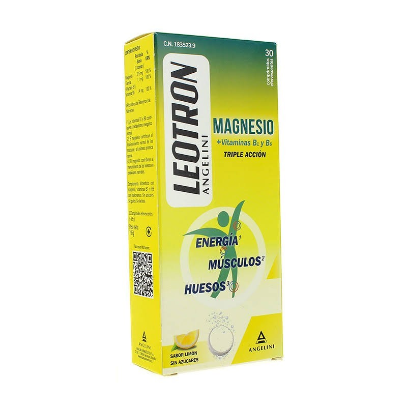 Leotron Magnesio Sabor Limón - 30 Comprimidos Efervescentes
