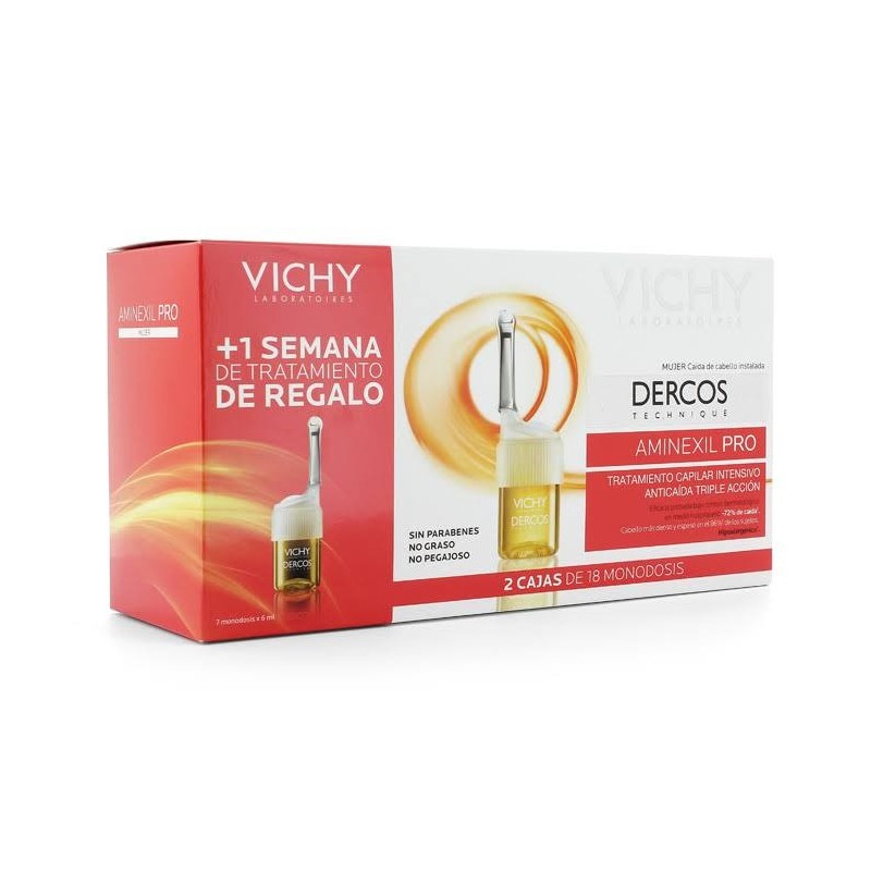 Vichy Dercos Pack Aminexil Mujer - 2 x 18 Ampollas