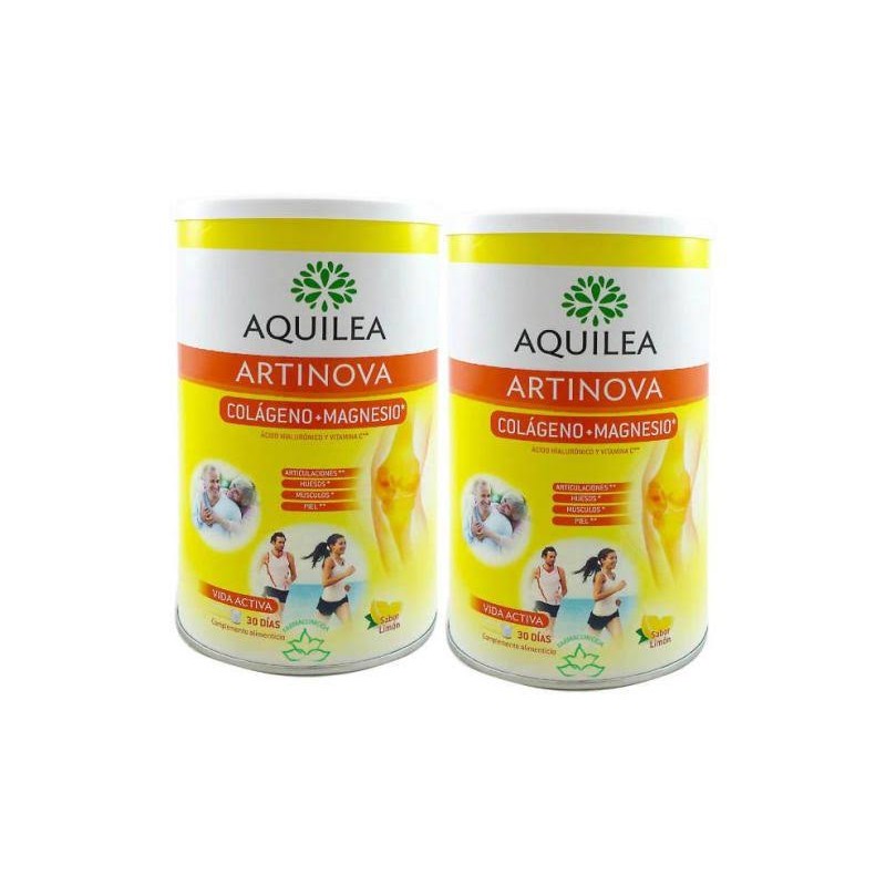 Aquilea Promo Colágeno + Magnesio 40% Sabor Limón - 375gr + 375gr