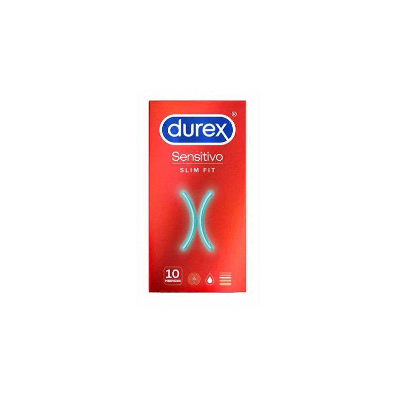 Condones Durex Sensitive Slim Fit - 10 Preservativos