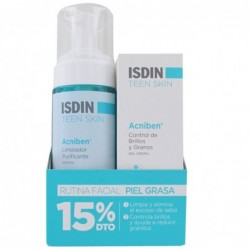 Isdin Pack Acniben Espuma Limpiadora - 5ml + Gel-Crema Control Brillos Y Granos - 40ml
