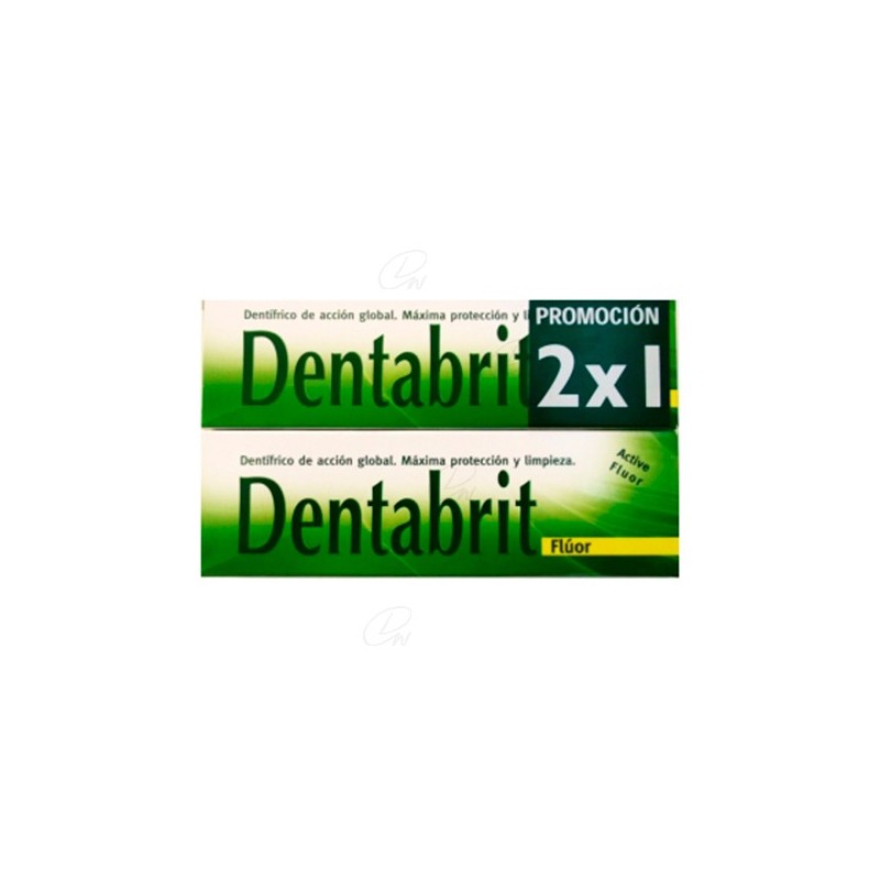 Dentabrit Flúor Pasta Dentífrica Anticaries Pack 2x1 - 2 x 75ml