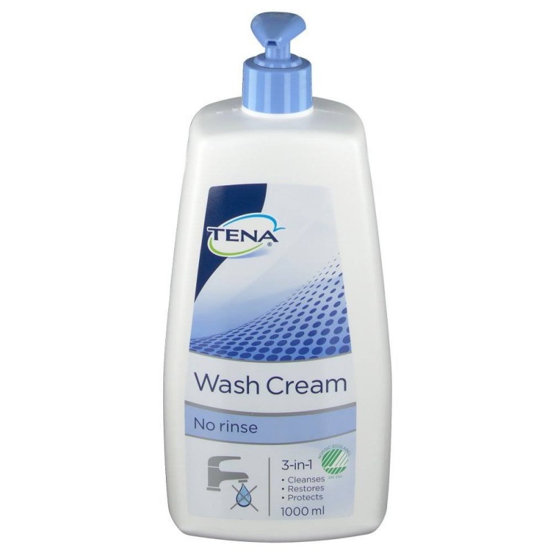 Tena Wash Cream Crema Limpiadora 3 En 1 - 1000ml