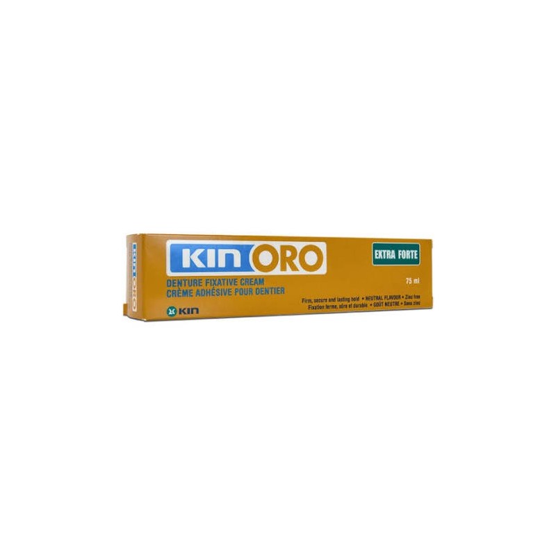 Kin Oro Crema Fijadora Prótesis Dentales Extraforte - 75ml